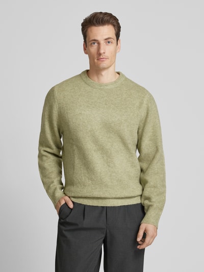 MCNEAL Regular Fit Strickpullover mit Rundhalsausschnitt Lind Melange 4