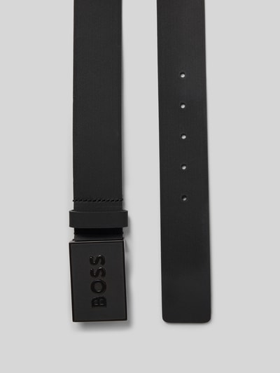 BOSS Riem van echt runderleer, model 'ICON' Zwart - 3