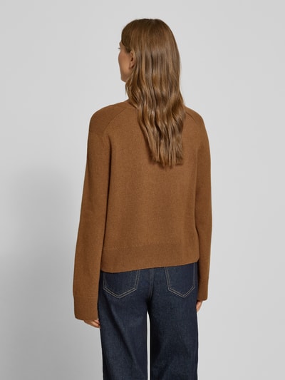 Lanius Sweter wełniany krótki z okrągłym dekoltem Koniakowy 5