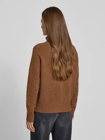 Fynch-Hatton Rollkragenpullover mit gerippten Abschlüssen Mittelbraun Mel 5