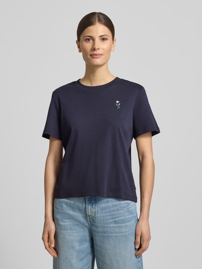 s.Oliver RED LABEL regular fit T-shirt van puur katoen Marineblauw - 4
