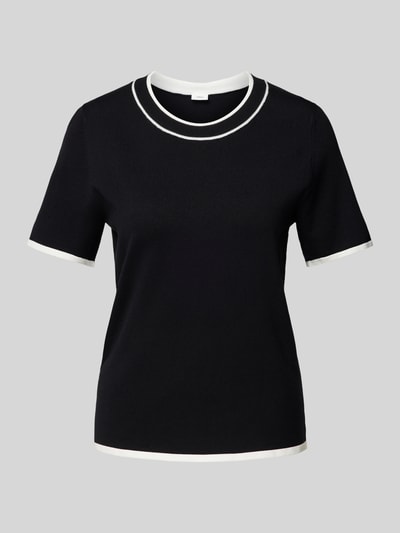 s.Oliver BLACK LABEL Regular Fit T-Shirt in Feinstrick-Optik Black 2