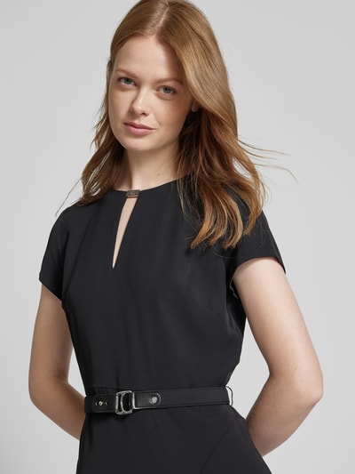 Lauren Ralph Lauren Knielange jurk met riem, model 'BRYGITKA' Zwart - 3