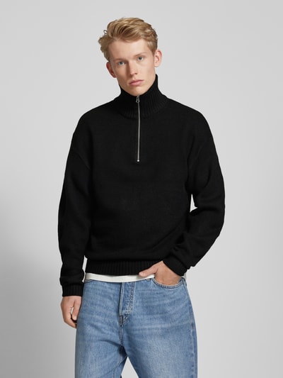 Jack & Jones Troyer mit gerippten Abschlüssen Modell 'OLLIE' Black 4