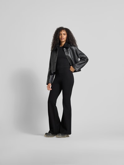 Filippa K Flared Stoffhose mit elastischem Bund Black 1