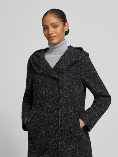 Gil Bret Mantel mit Kapuze aus Baumwoll-Mix mit Woll-Anteil Black 3