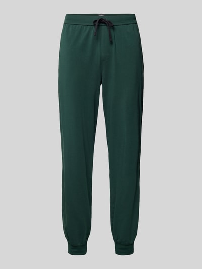 BOSS Loose fit sweatpants met tunnelkoord Groen - 2