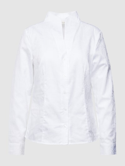 Christian Berg Woman Bluse mit Stehkragen Weiss 1