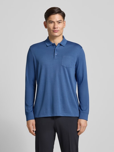 bugatti Koszulka polo z wyhaftowanym logo Jeansowy niebieski 4