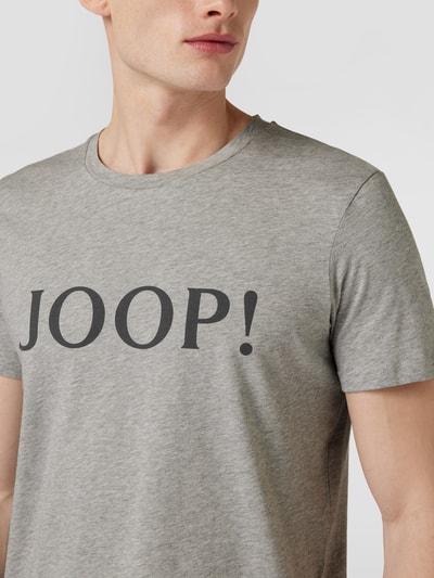 JOOP! Collection T-shirt met labelprint Zilver - 3