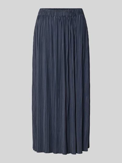 Produktfoto, spódnica midi z plisami model 'UMA' od Samsøe Samsøe, mieszanka materiałów z dodatkiem streczu, prosty krój, elastyczny pas, szerokość w rozmiarze S: 33 cm, całkowita długość w rozmiarze S: 83 cm