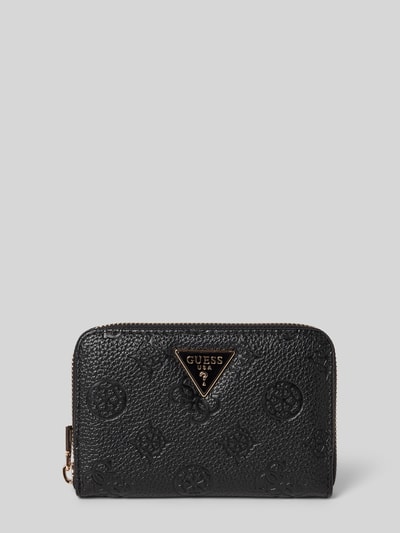 Guess Portemonnee met labeldetail, model 'CRESIDIA' Zwart - 1