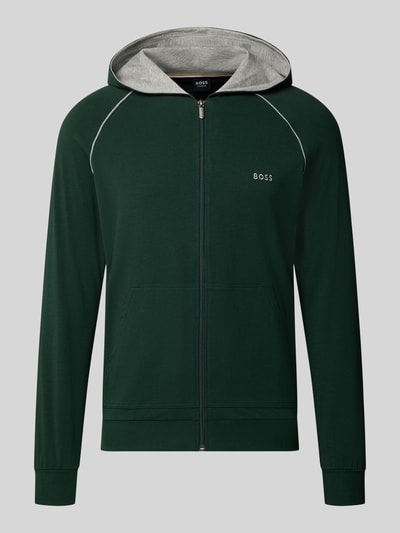 BOSS Regular Fit Sweatjacke aus Baumwoll-Mix Modell 'Mix&Match Jacket H' Dunkelgruen 1