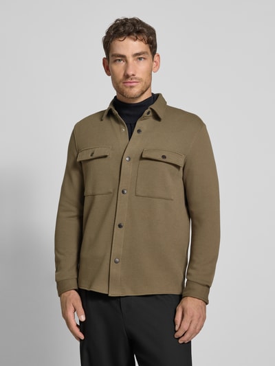 MCNEAL Overhemdjack met drukknoopsluiting Olijfgroen - 4