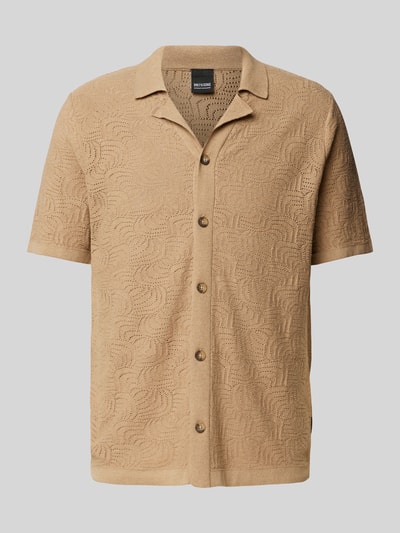 ONLY & SONS Regular Fit Freizeithemd mit Strukturmuster Modell 'DENVER LIFE' Beige 2