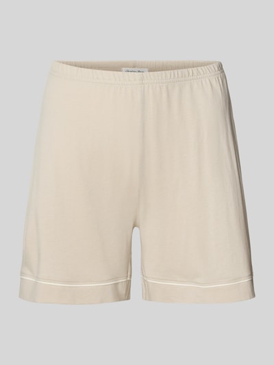 Produktfoto, Regular Fit Pyjama-Shorts mit elastischem Bund von Christian Berg Woman aus Baumwoll-Modal-Mix, Beinabschlüsse: Bordüre, cremefarben