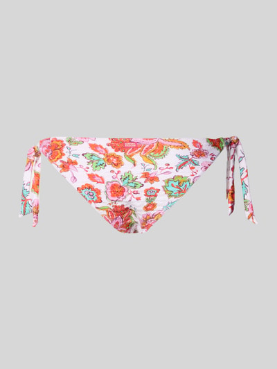 Produktfoto, Bikinihose im Allover-Look Modell 'HOUTEBA DASIA' von Banana Moon, Farbenmix, florale Muster, seitliche Schnürung, Material-Mix mit Stretch-Anteil, körpernahe Passform.