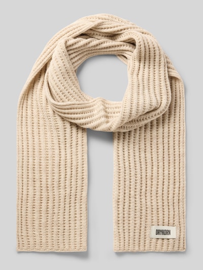 DRYKORN Schal mit Label-Detail Modell 'NUMAS' Offwhite Melange 1