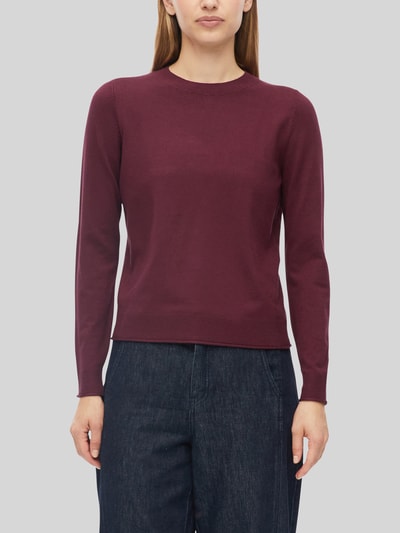 s.Oliver RED LABEL Slim fit pullover van viscosemix Bordeaux - 3