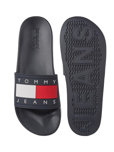 Tommy Jeans Slides mit Logo-Applikation Marine 5