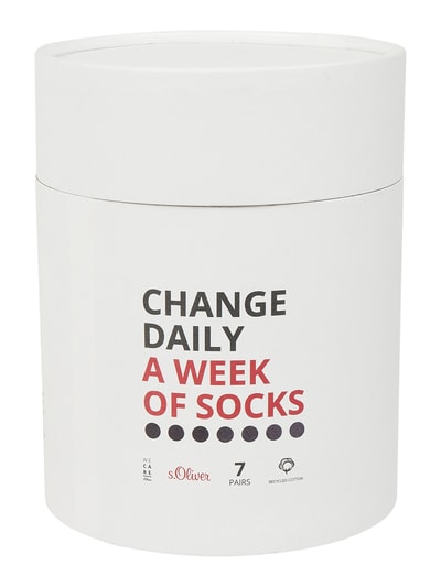 s.Oliver RED LABEL Socken mit recycelter Baumwolle im 7er-Pack Black 2