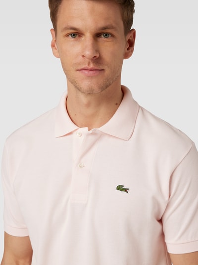 Lacoste Poloshirt met labelstitching Roze - 3