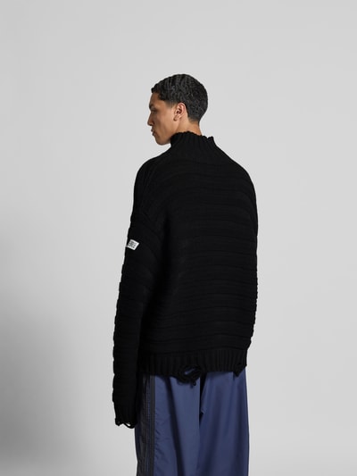 MM6 Maison Margiela Relaxed Fit Pullover aus Schurwoll-Mix Black 5