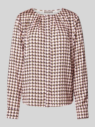 Christian Berg Woman Selection Regular fit blouse van satijn met blinde knoopsluiting Felroze - 2