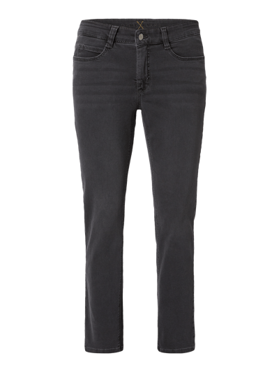 MAC Jeansy z 5 kieszeniami o kroju straight fit z farbowanego denimu  Antracytowy 2