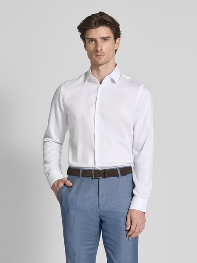 Jake*s Slim fit zakelijk overhemd met knoopsluiting Wit - 4
