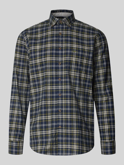 Produktfoto, Regular Fit Freizeithemd aus reiner Baumwolle mit Karo-Muster von Fynch-Hatton, krój regular fit, bawełna, wzór w kratę, Kołnierzyk typu button down, Długość tyłu w rozmiarze M: 77 cm, Szerokość ramion w rozmiarze M: 47 cm, Długość rękawów w rozmiarze M: 58 cm