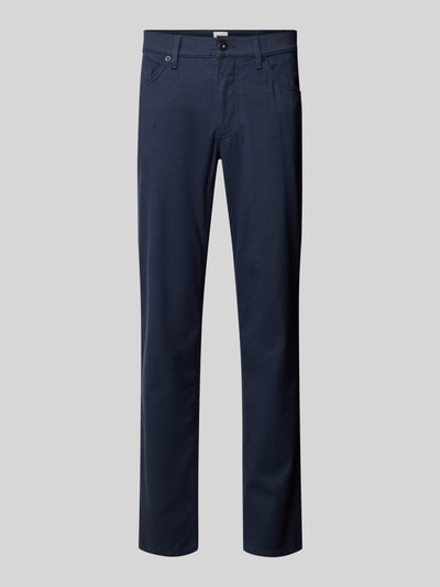 Brax Stoffen broek met viscose in 5-pocketmodel, model 'Cadiz' Marineblauw - 2