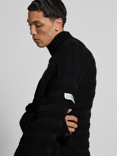 MM6 Maison Margiela Relaxed Fit Pullover aus Schurwoll-Mix Black 3