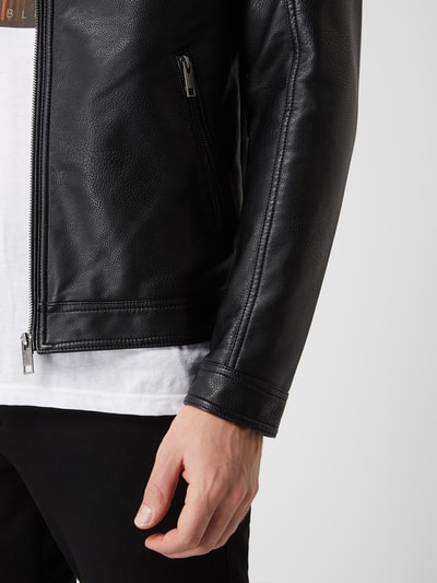 Jack & Jones Jack in bikerlook, model 'Rocky'  Zwart - 3