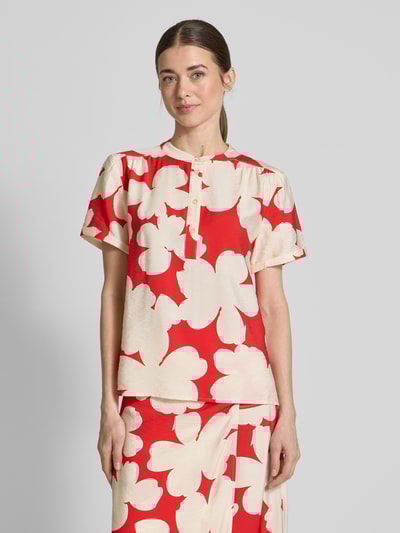 B.Young Bluzka o kroju regular fit z listwą guzikową model ‘IBINE’ Czerwony 4