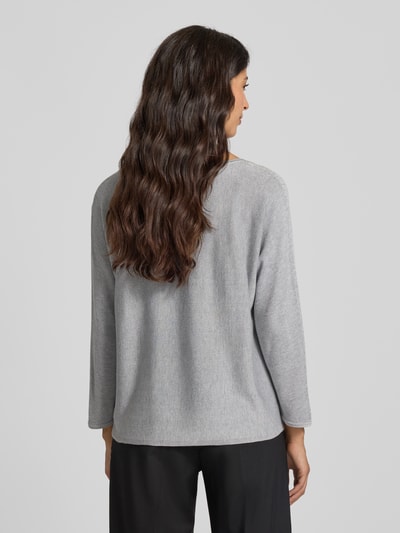 s.Oliver BLACK LABEL Relaxed Fit Pullover aus Viskose-Mix Silber 5