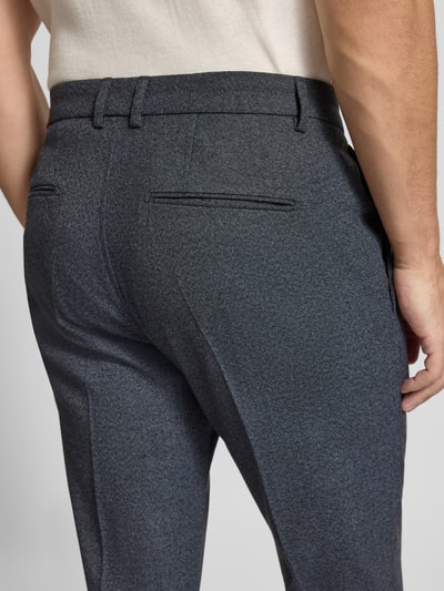 Cinque Regular fit stoffen broek met persplooien, model 'CiSalto' Marineblauw - 3