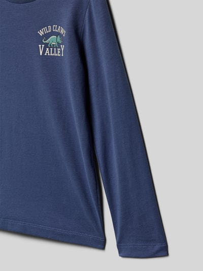 s.Oliver RED LABEL Bluzka z długim rękawem o kroju regular fit z mieszanki dżerseju i bawełny Niebieski 2