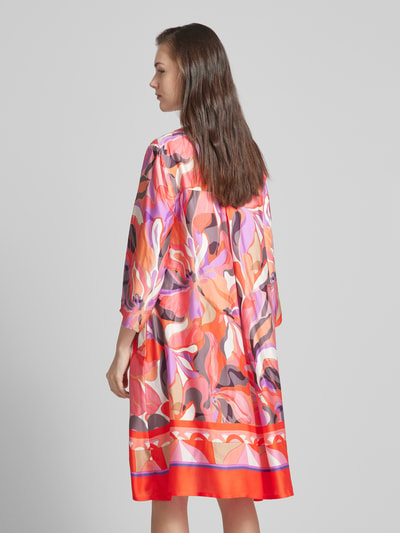 ROBE LÉGÈRE Knielanges Tunikakleid mit Allover-Print Orange 5