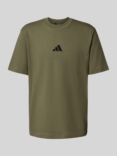 adidas Sportswear T-shirt met labelstitching en ronde hals Olijfgroen - 2