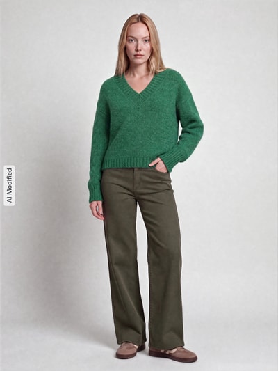 Weekend Max Mara Regular Fit Pullover aus Alpaka-Mix Modell 'VISITA' Gruen 1
