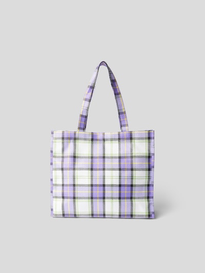 Lala Berlin Shopper mit Glencheck-Muster Lavendel 6