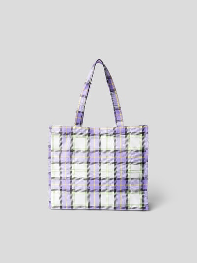 Lala Berlin Shopper mit Glencheck-Muster Lavender 5