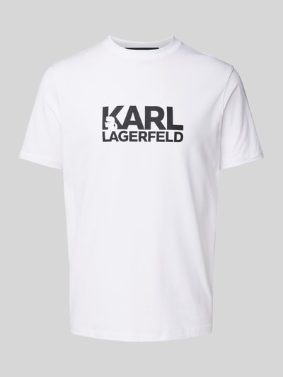 Karl Lagerfeld T-Shirt mit Label-Print Weiss 2