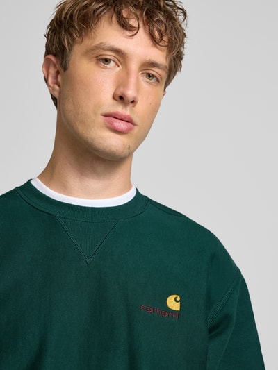Carhartt Work In Progress Sweatshirt mit Rundhalsausschnitt Dunkelgruen 3