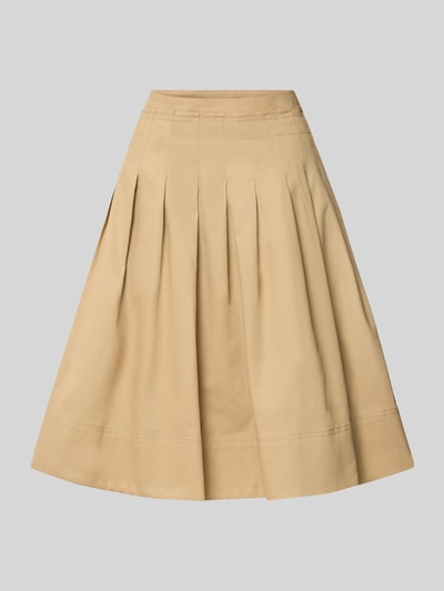 Tommy Hilfiger Knielanger Rock aus reiner Baumwolle Camel 2