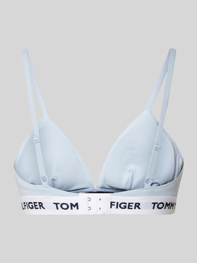 TOMMY HILFIGER Triangel-BH mit elastischem Label-Bund Modell 'HERITAGE' Hellblau 3