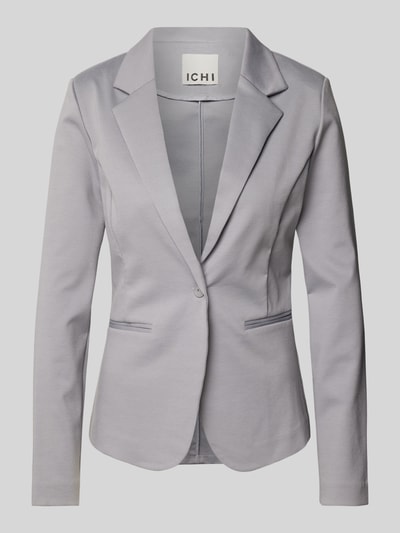 ICHI Slim fit blazer met paspelzakken, model 'KATE' Lichtgrijs - 1