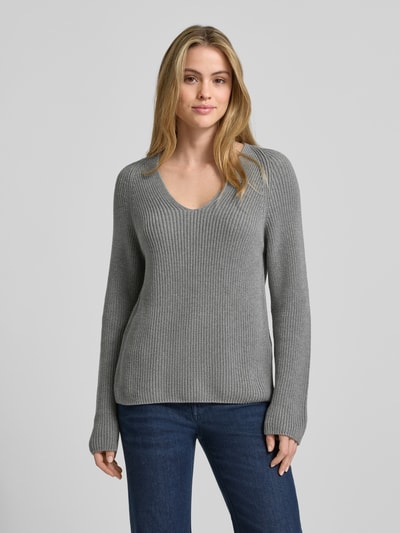 Marc O'Polo Regular Fit Strickpullover aus reiner Baumwolle  Mittelgrau 4