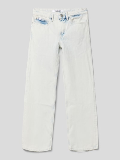 Calvin Klein Jeans Wide Fit Jeans mit Label-Detail Modell 'SKYLIGHT' Hellblau 1